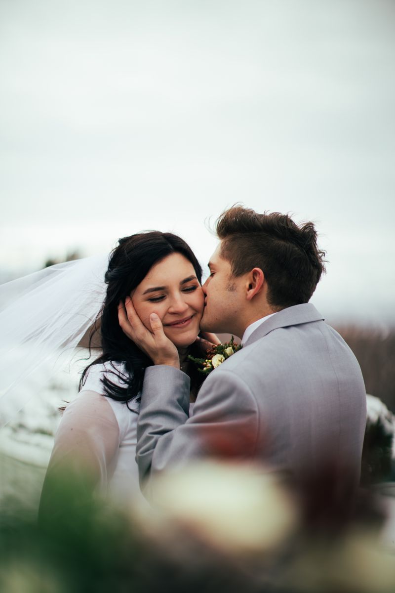 Bride and groom portrait captured by Vow & Valley in Utah